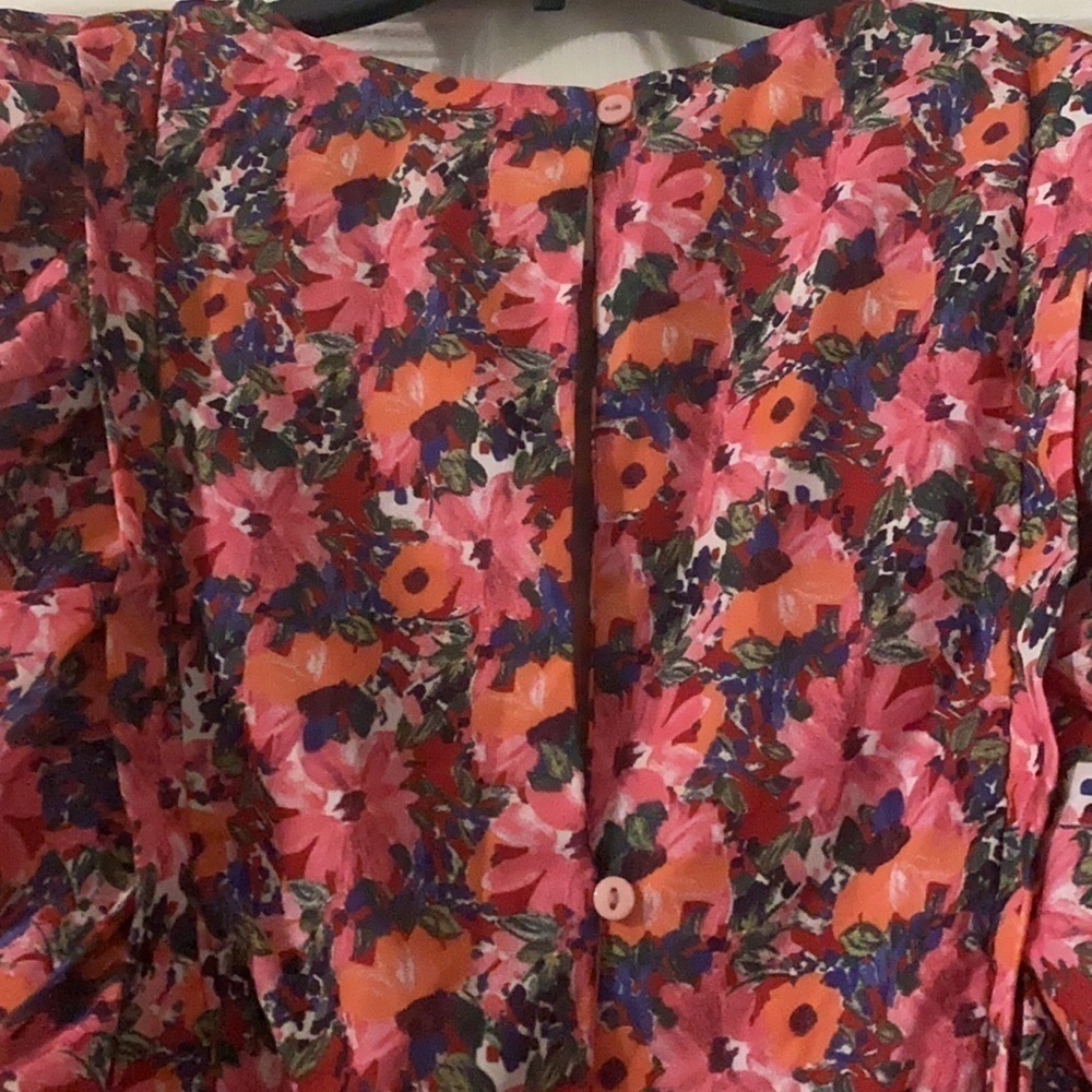 Blogger Fave Floral Ruffle Puff Sleeve Mini Dress | NWT | Small - Picture 10 of 12